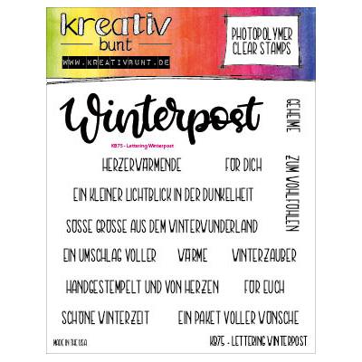 kreativbunt Stempel - Lettering Winterpost